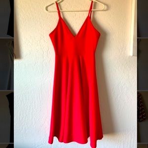 Coral pink spaghetti strap dress